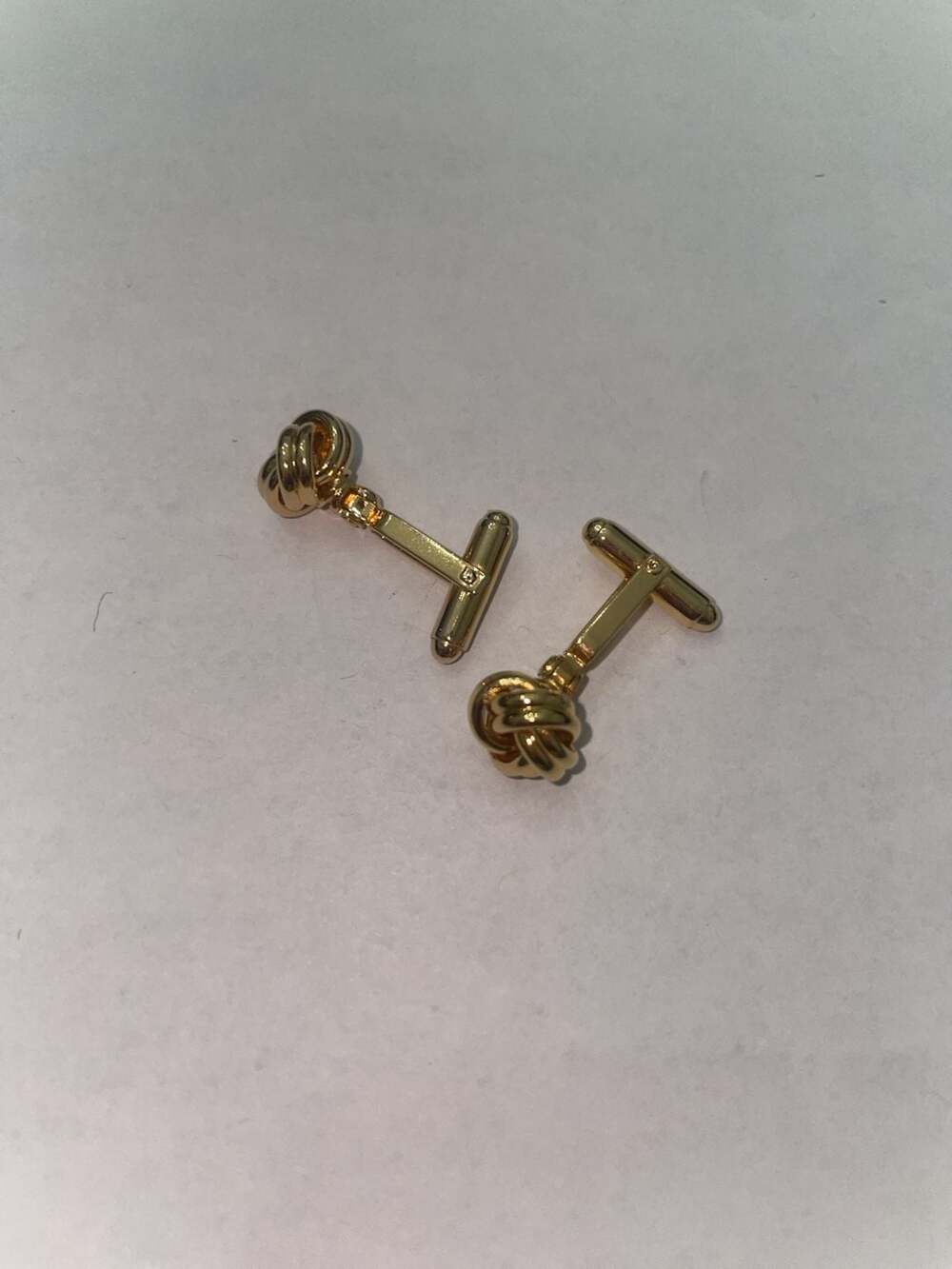Wedding  Gold-Tone Knot Cufflinks